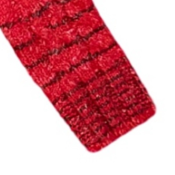 Staud Myrna Off-The-Shoulder Long Sleeve Cable Knit Sweater Cozy Red Pink Size M - Picture 9 of 9